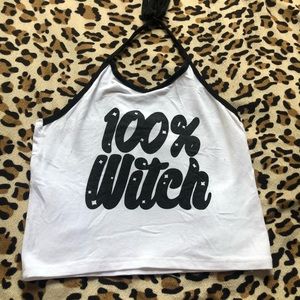 100% witch omighty halter top